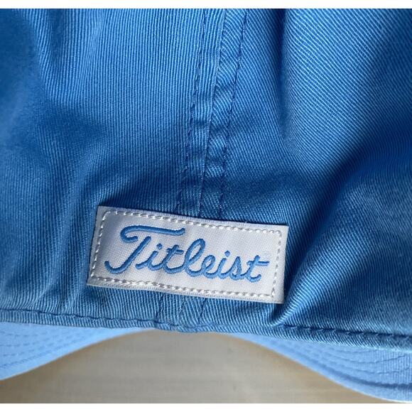 Titleist Hat Men's L/XL A-Flex Signature Script Cap Beige & Light Blue Golf Hat - Picture 6 of 11